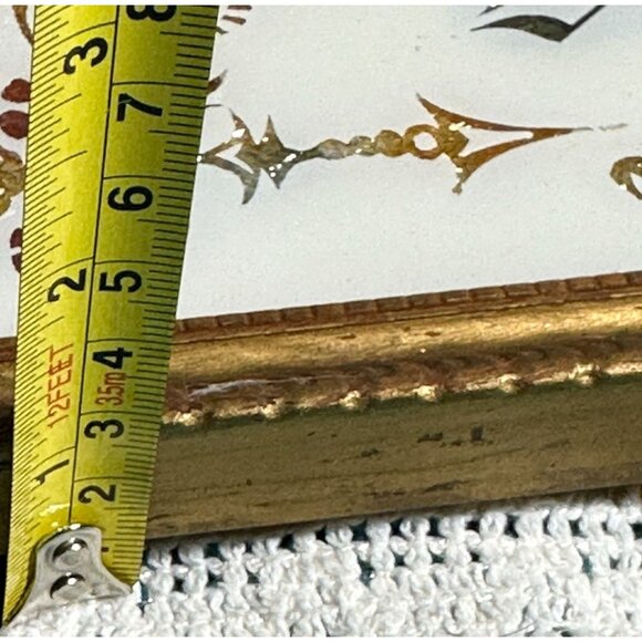 Reverse Foil Art Glass Framed Religious Bless Our House Sacred Heart of Jesus - Picture 12 of 12